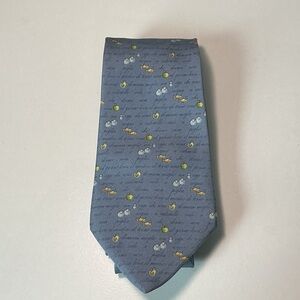 Salvatore Ferragamo Blue Tie with Playful Motifs